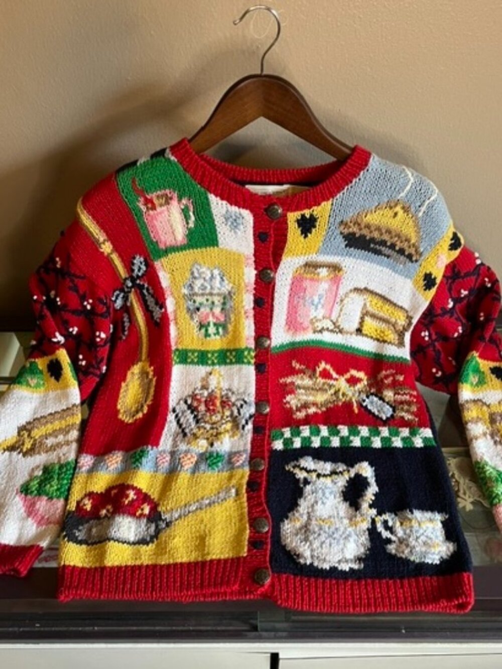 Vintage 90s The Eagle's Eye Fall Button Up Cardigan Sweater L